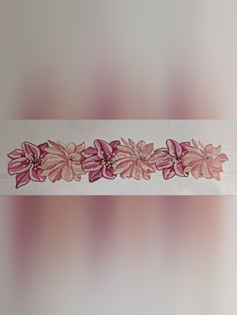 Design Works "Pink Floral" Pillowcases Stamped For Embroidery With Floss - Picture 3 of 4